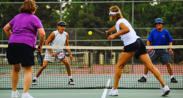 Pickleball Played With Three Playrs
