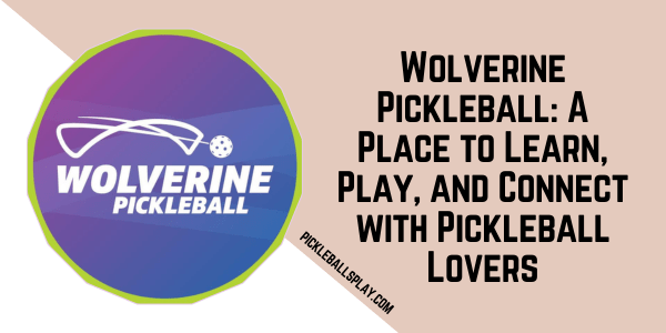 Wolverine Pickleball A Place to Learn, Play, and Connect with Pickleball Lovers