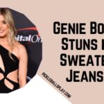 Genie Bouchard Stuns in Chic Sweater and Jeans Look