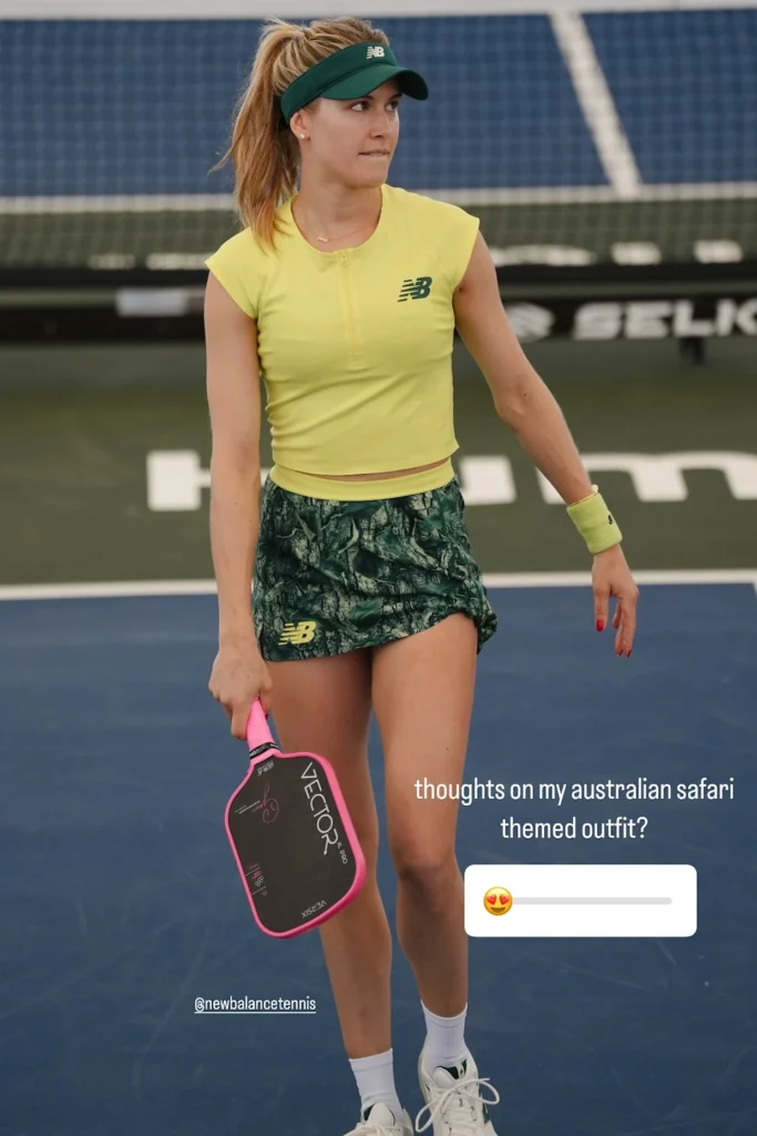 Genie Bouchard on the pickleball court