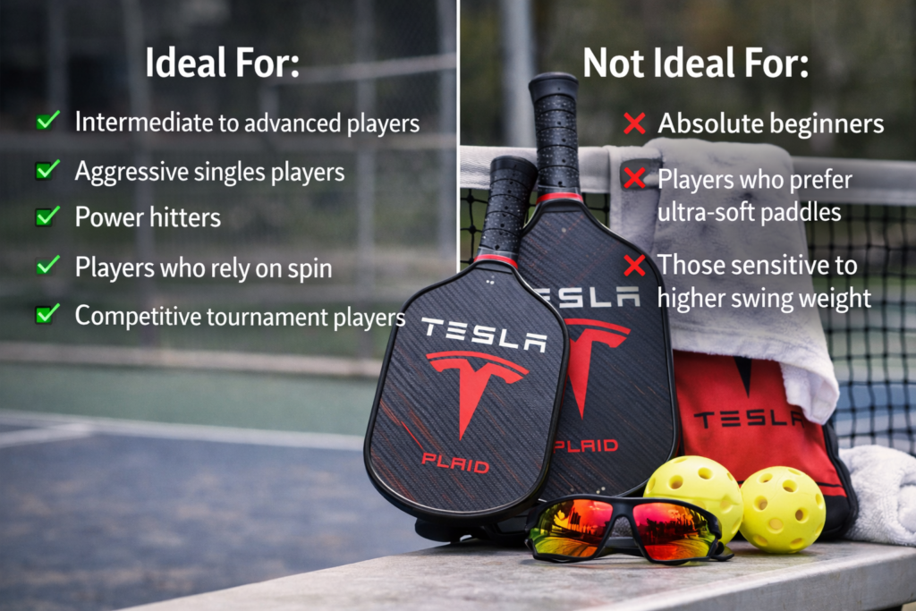 Tesla Plaid Pickleball Paddle: The Future of High-Performance Pickleball Who Should Use the Tesla Plaid Pickleball Paddle
